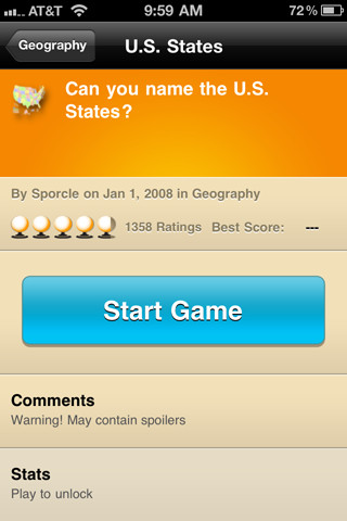 Free Trivia by Sporcle v2.1.4