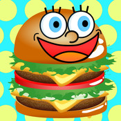 Classic Yummy Doodle Burger Game Apps-Eat Foods for Dinner & Drink Juice for Breakfast with Spooky Finger-Humor Fun Jar Effect,Cool,Simple,P