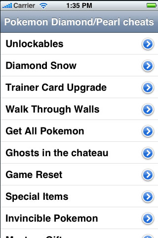 Cheats for Pokemon Diamond/Pearl Guide - FREE v1.1