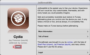 JailbreakMe - Jailbreak для iOS 4.3,4.3.3,4.2.6,4.2.8 (iPad 1,2,iPhone 4,3GS,iPod touch 4G,3G)